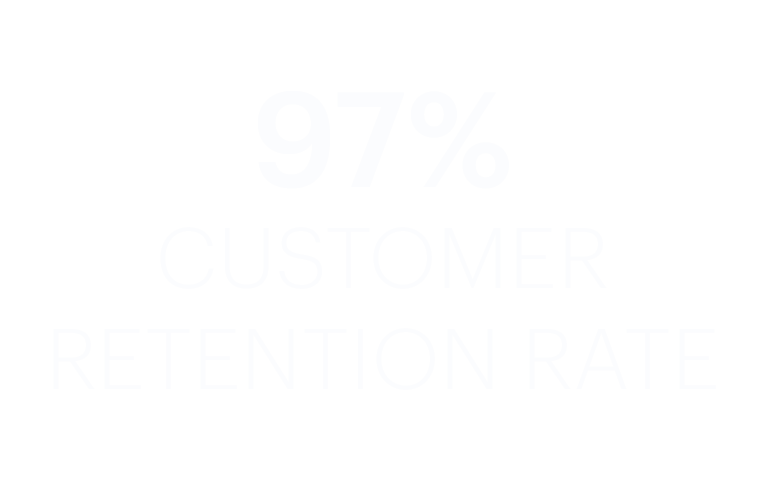 97% customer retention rate